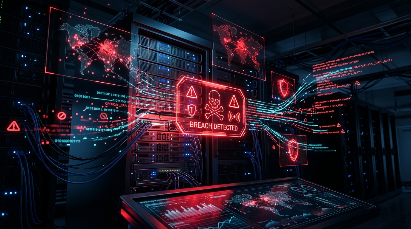 Diagnostic view of a hacked WordPress installation
